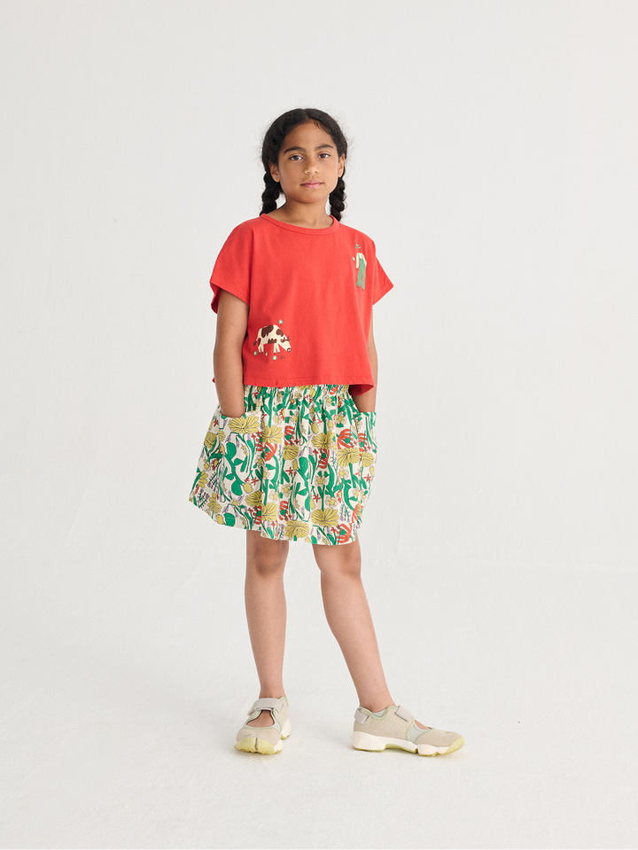 Color Herbalist all over woven skirt