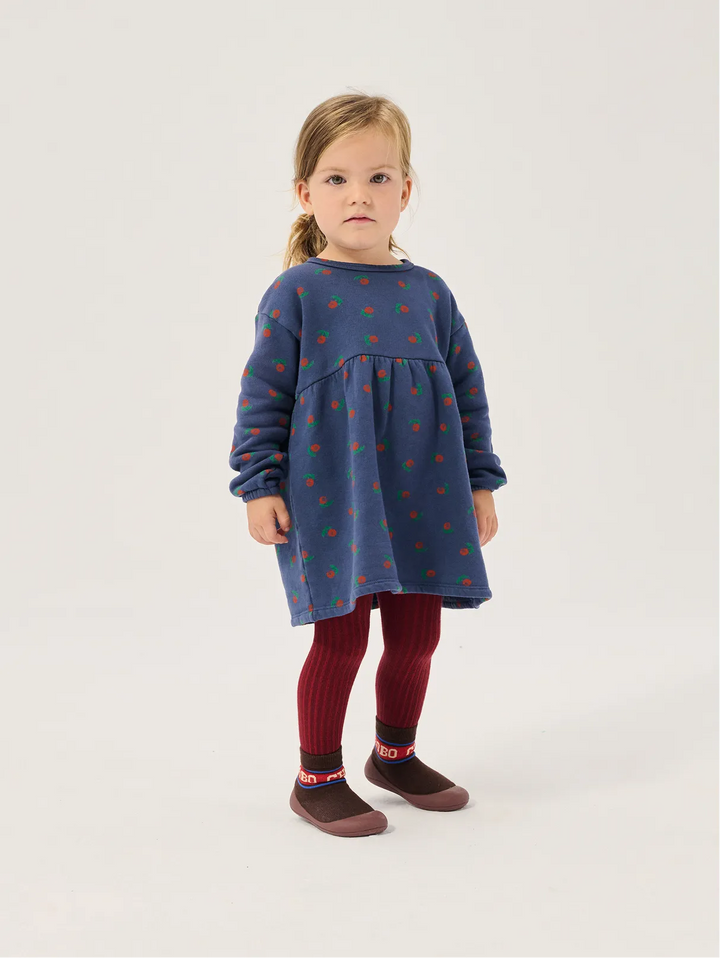 Fleecekleid Stamp Bloom Allover