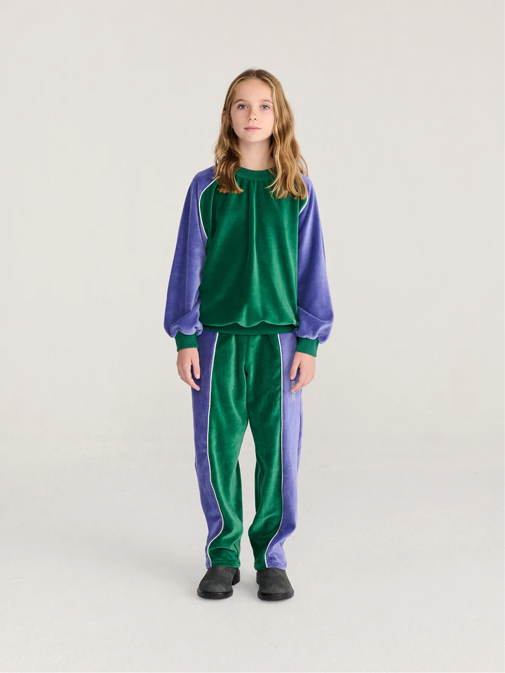 Color Block terry cloth jogging pants