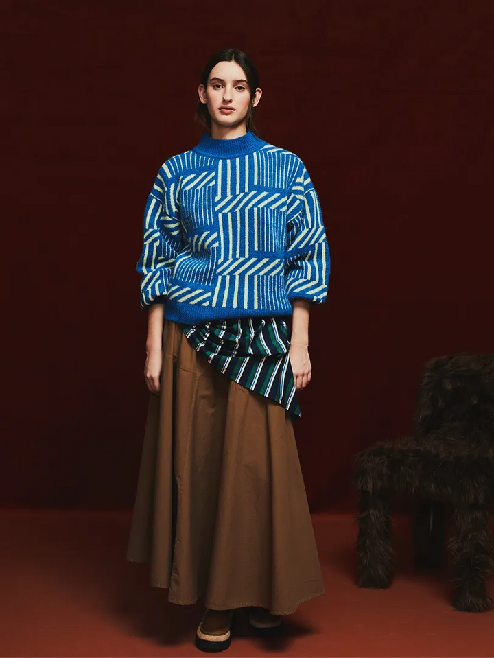 Maze jacquard jumper