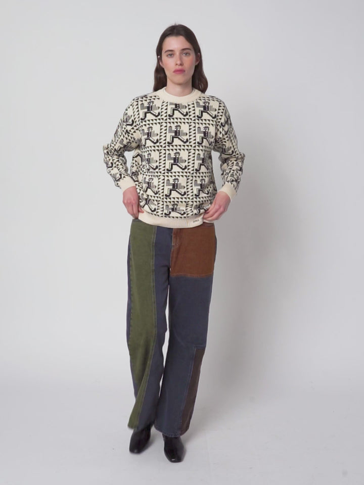 Mr Pencil jacquard relaxed jumper