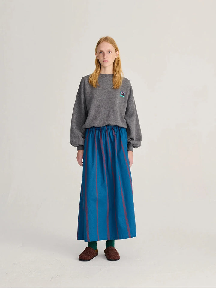 Triple Stripes all over evasé skirt