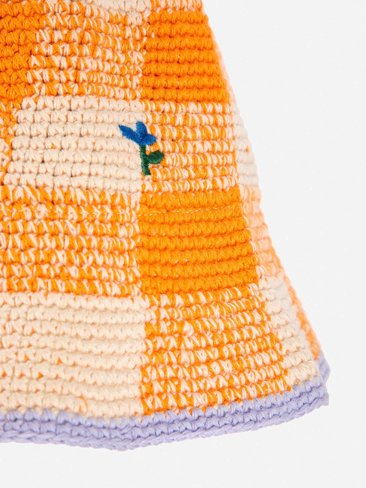 Sea Flower Colour Block Checked Hat