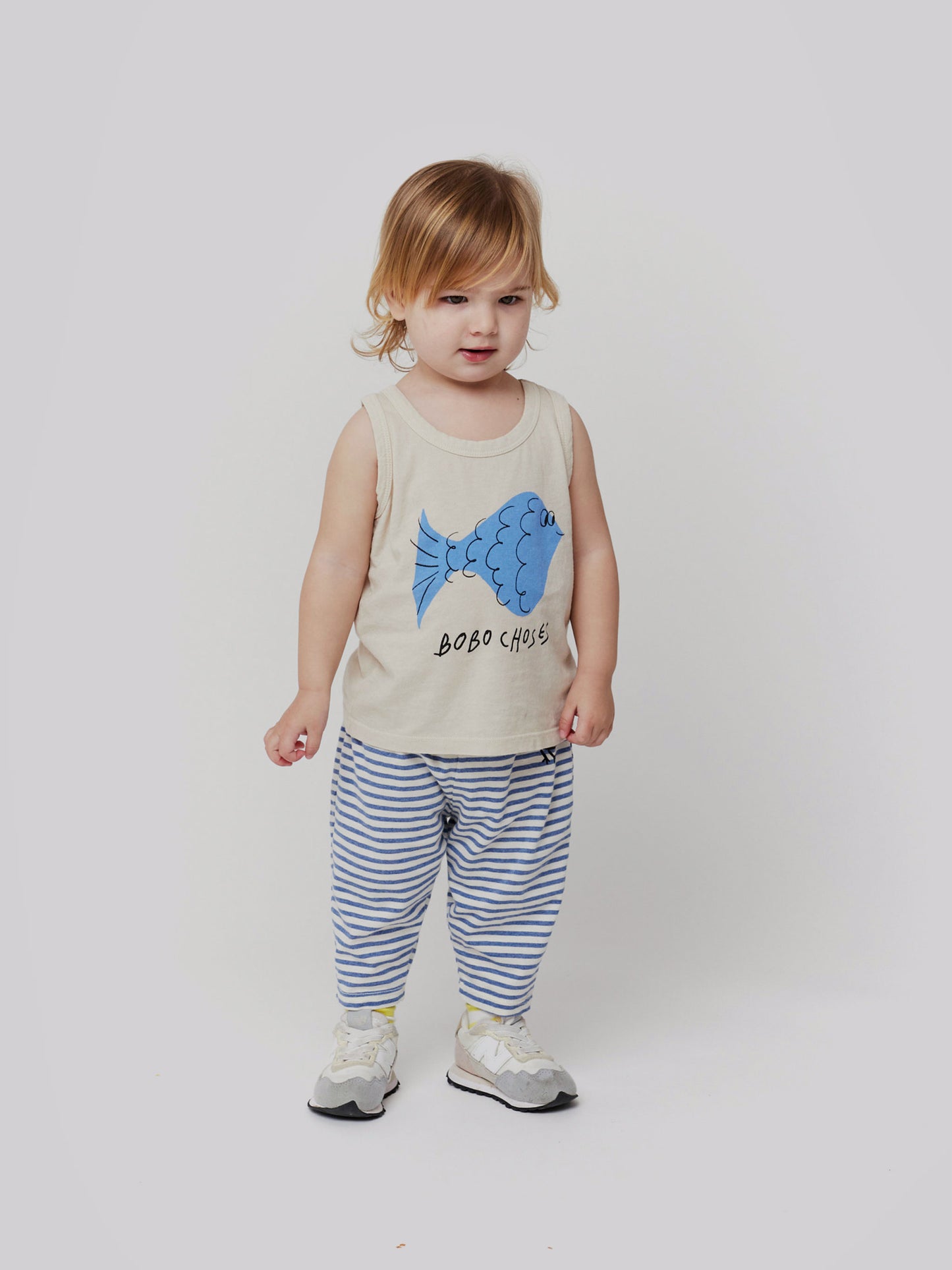 Stripe baggy trousers