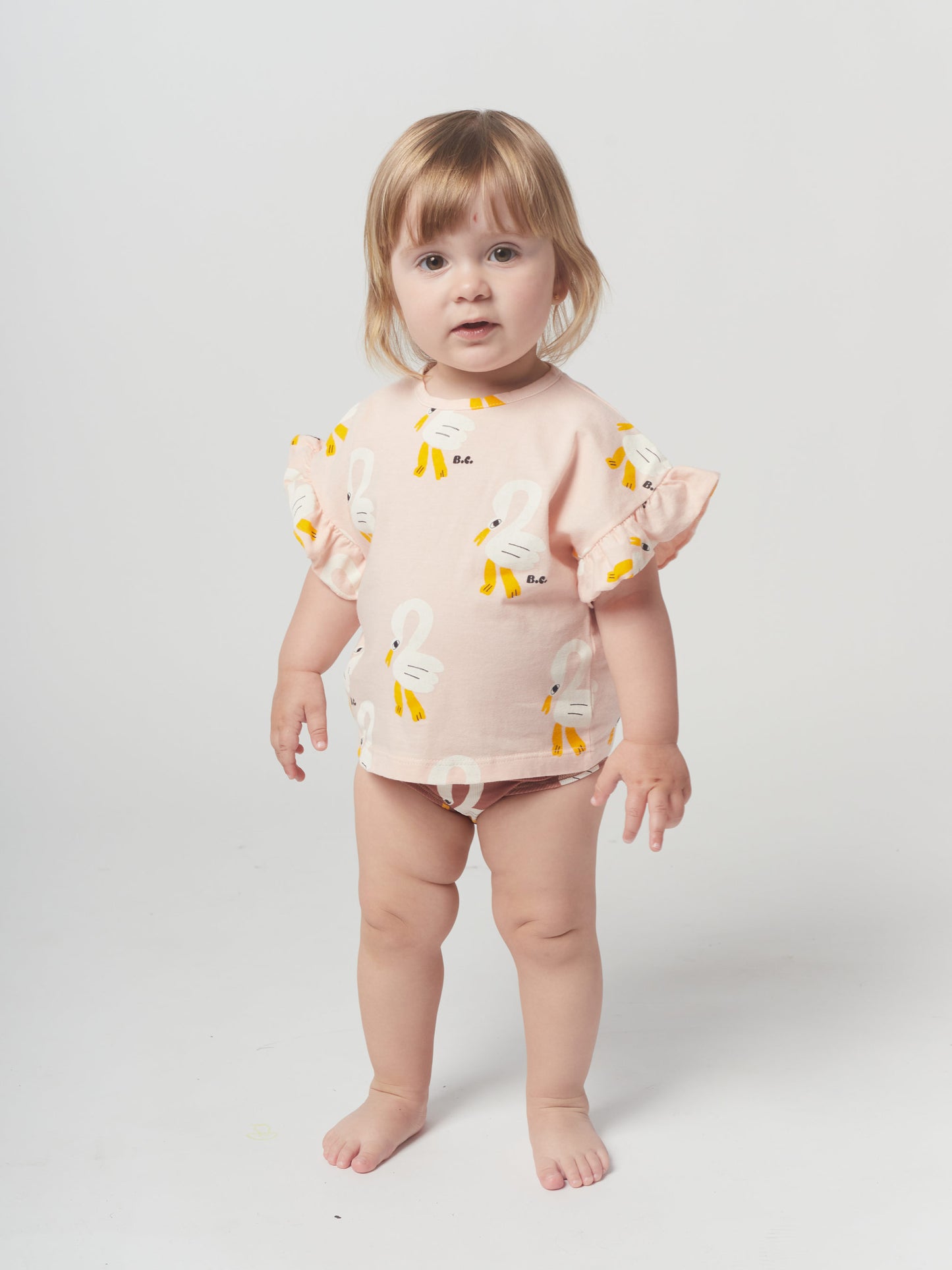 Pelican all over ruffle T-shirt