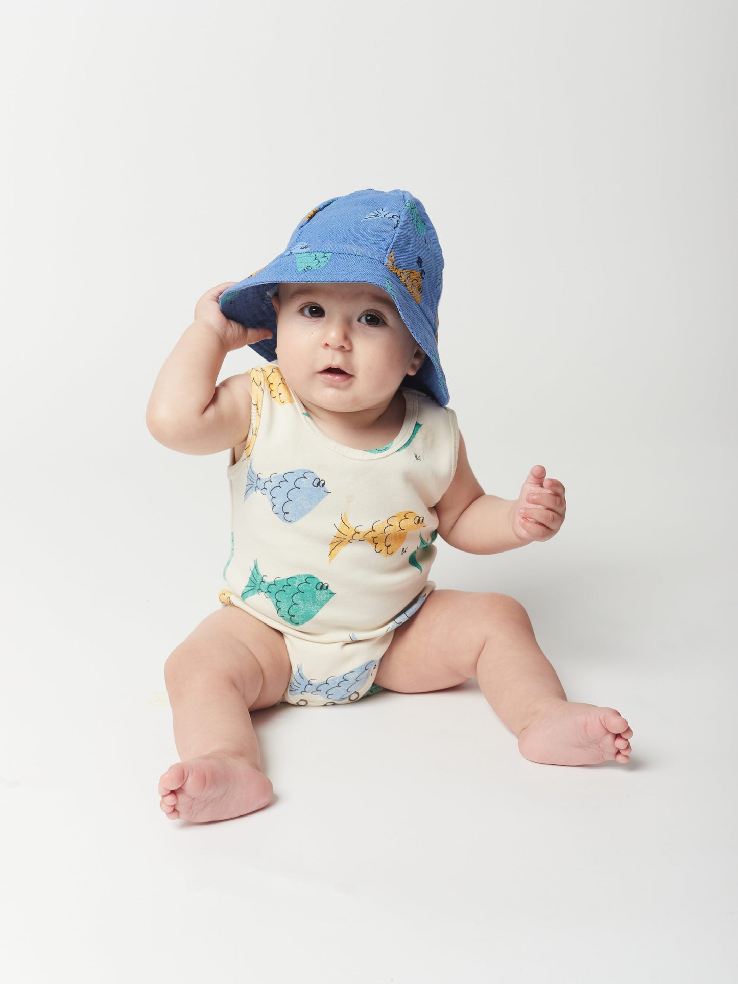 Multicolor Fish all over sleeveless body