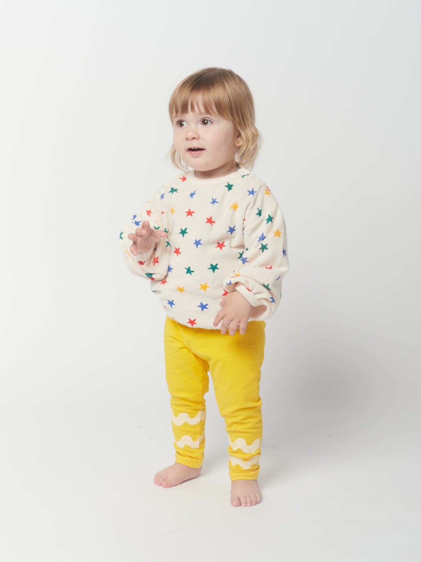 Multicolor Stars all over terry sweatshirt