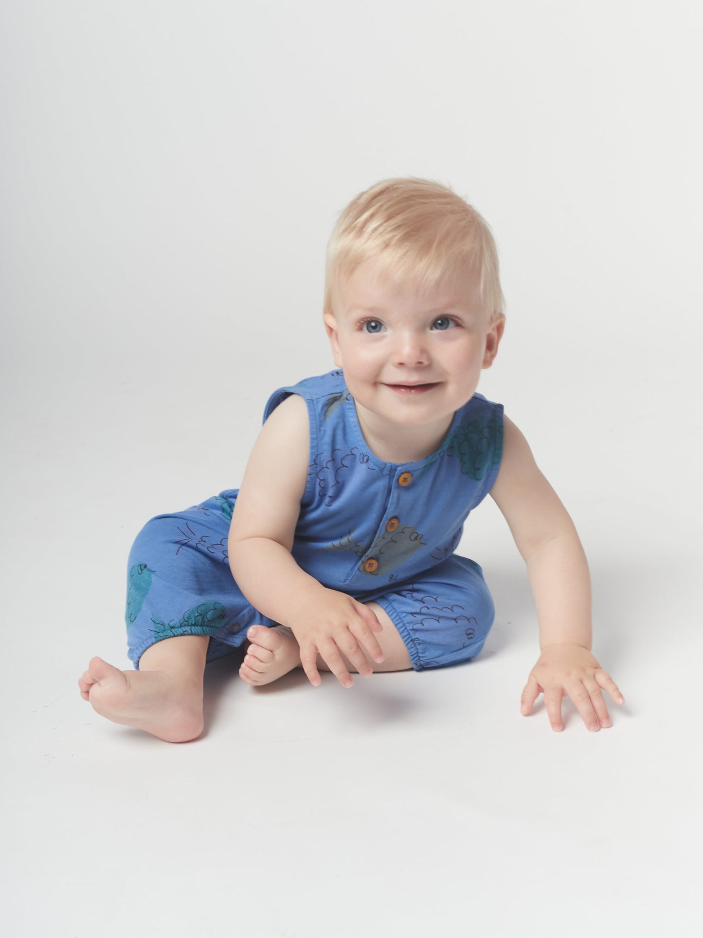 Multicolor Fish all over playsuit