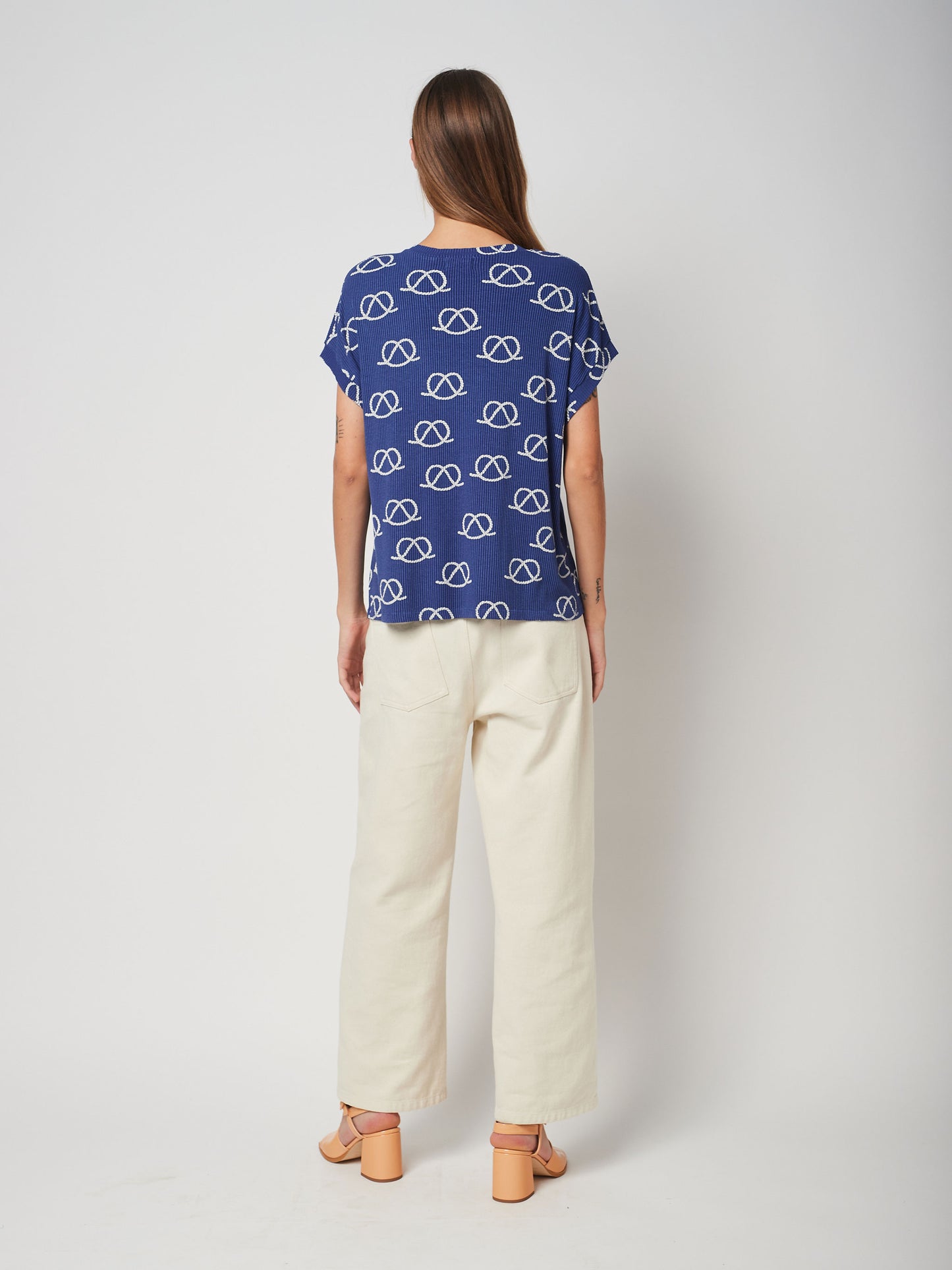 Samarreta nàutica amb coll en punta