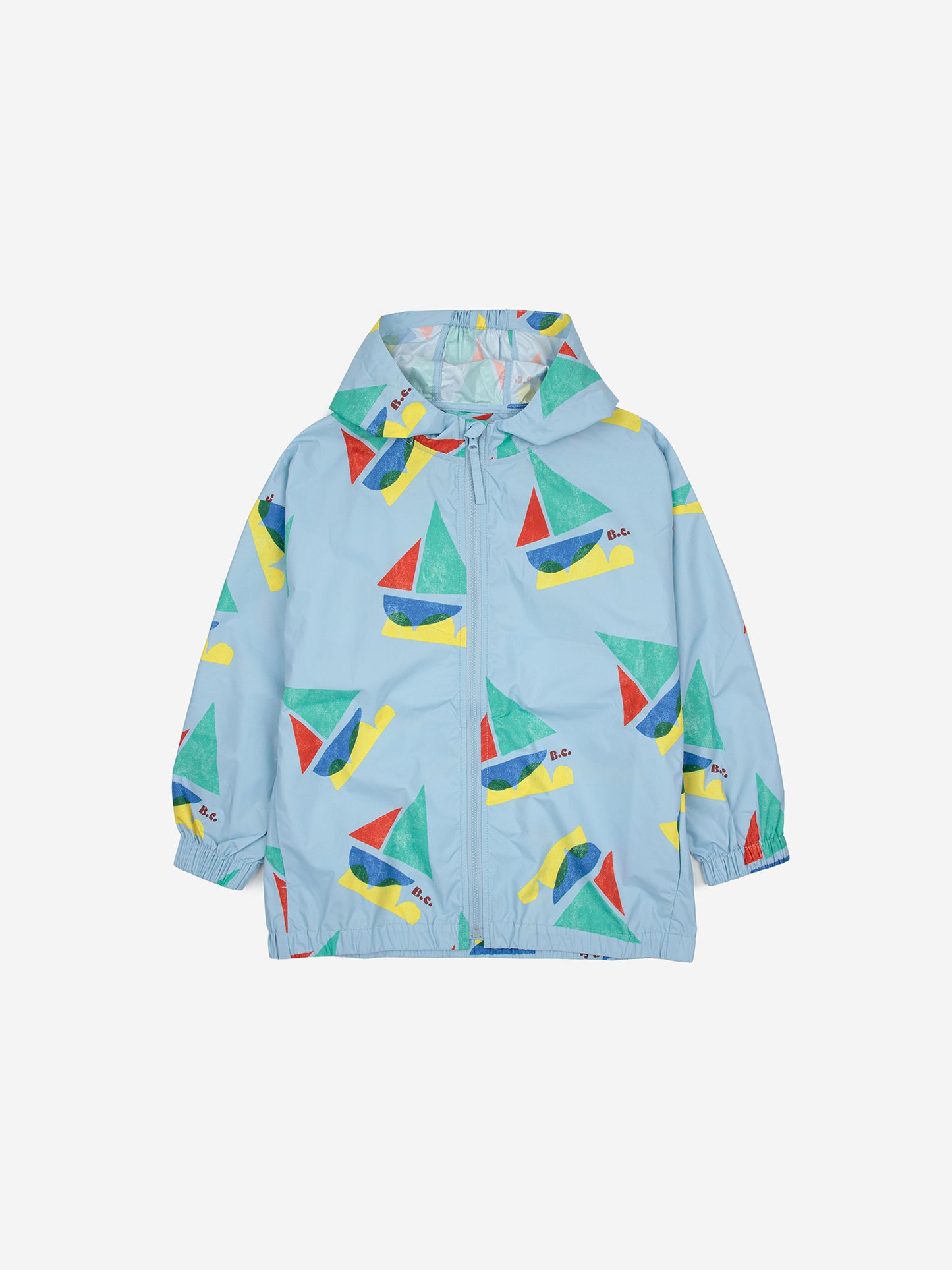 Sailing boat all over raincoat