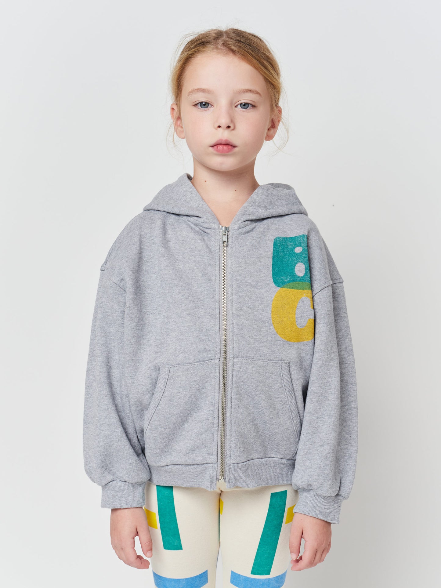 Bobo Choses Color Block zipped sweatshirt