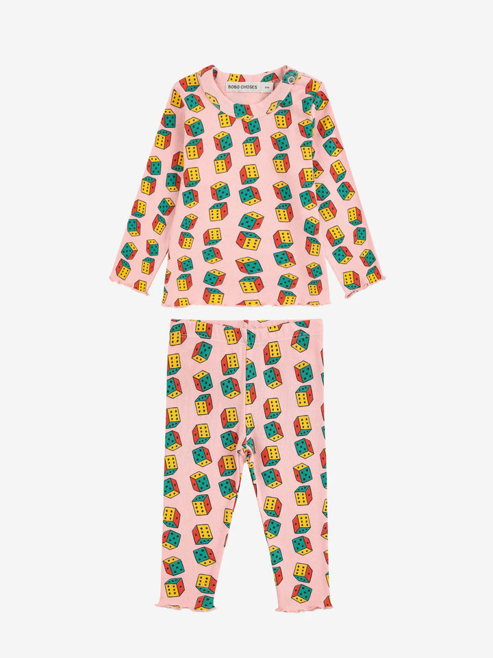 Dices all over T‑shirt look