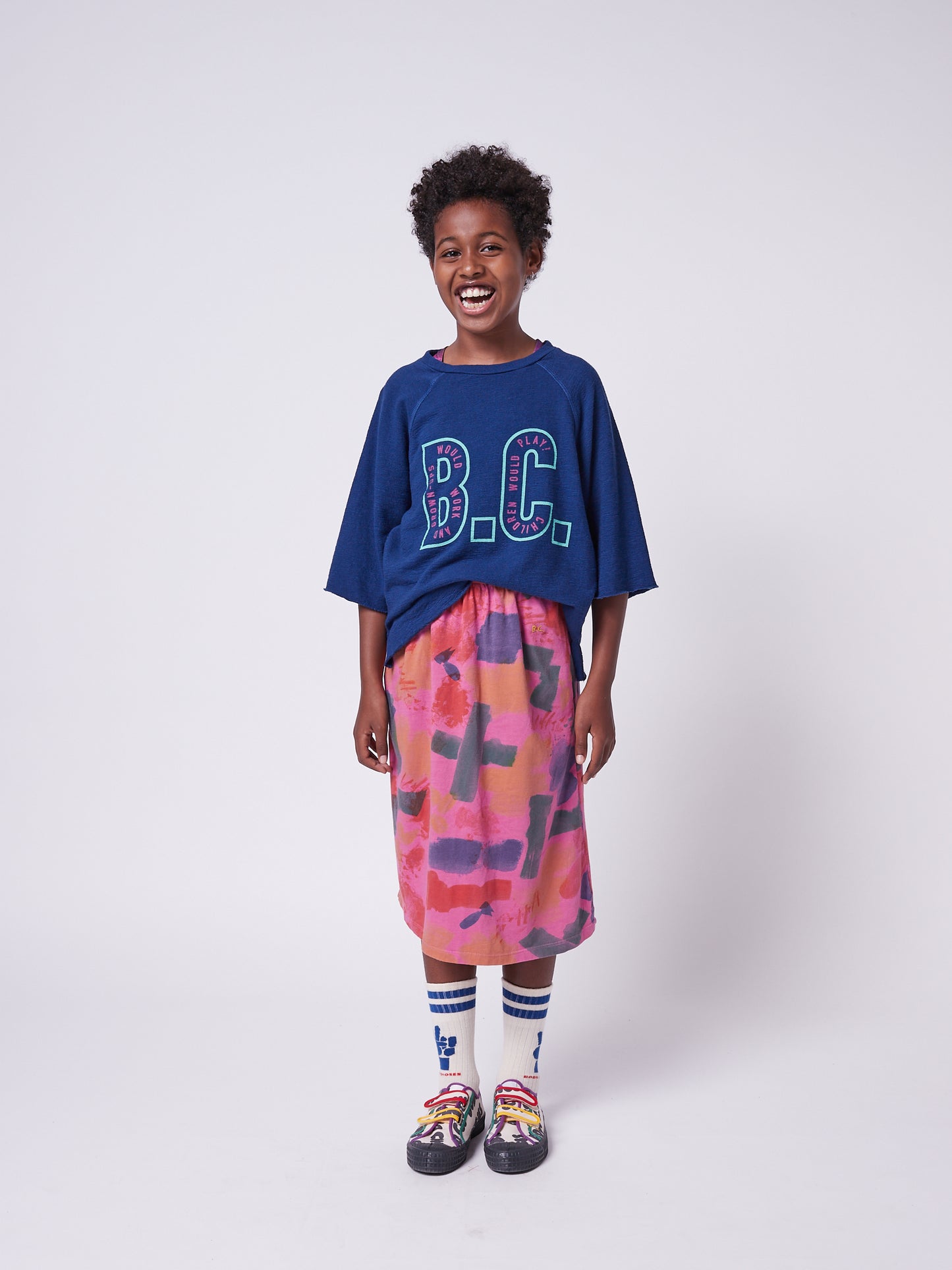 Painting Colors All Over midi skirt