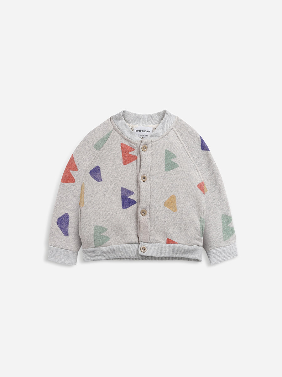 B.C all over buttoned sweatshirt