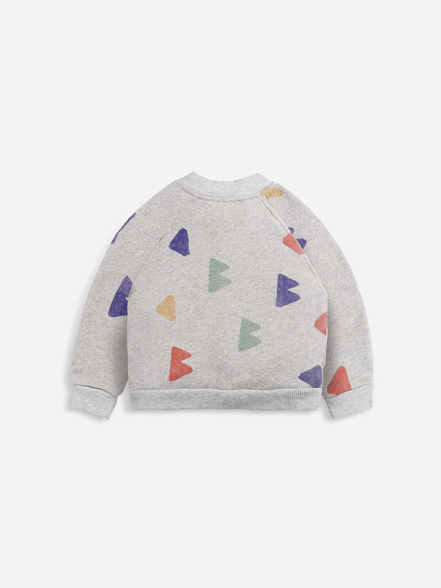 B.C all over buttoned sweatshirt