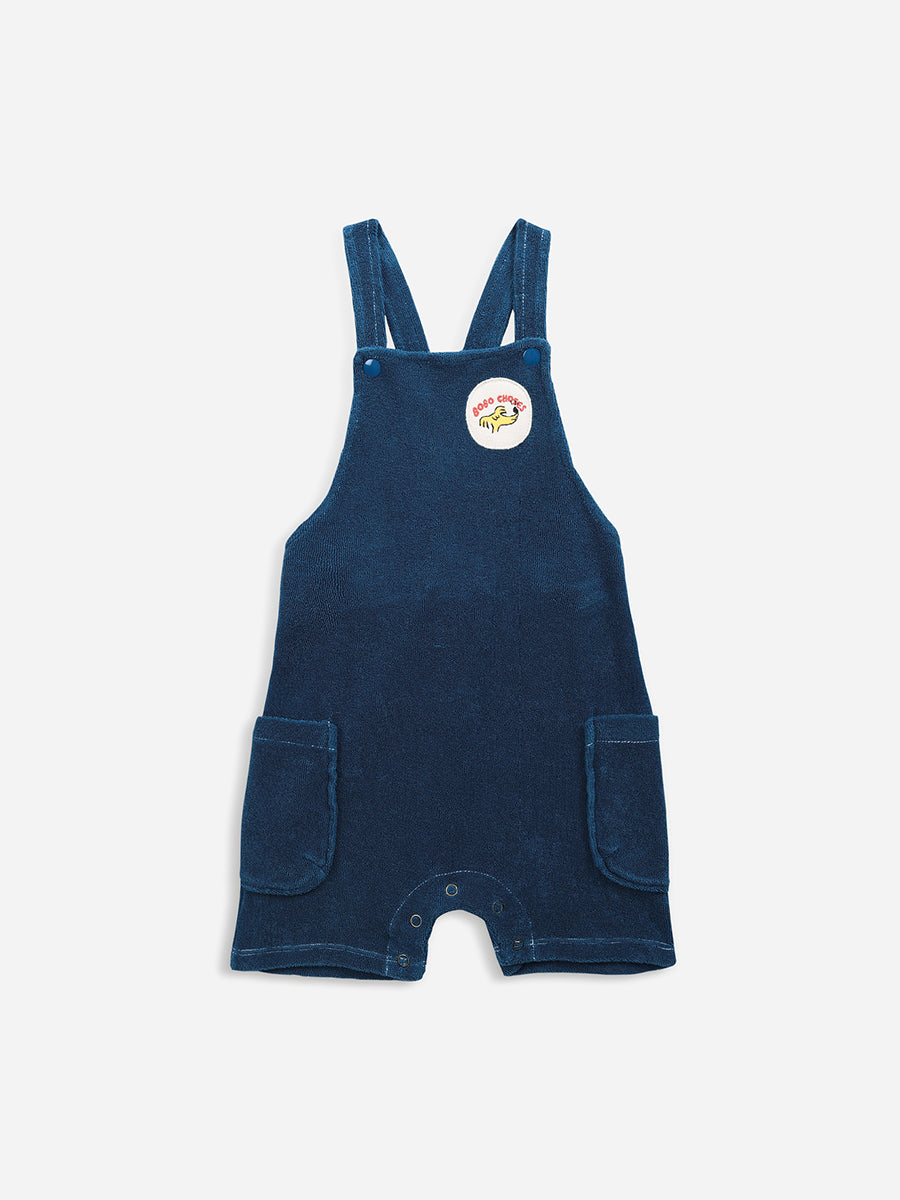 Sniffy Dog Patch terry fleece dungaree