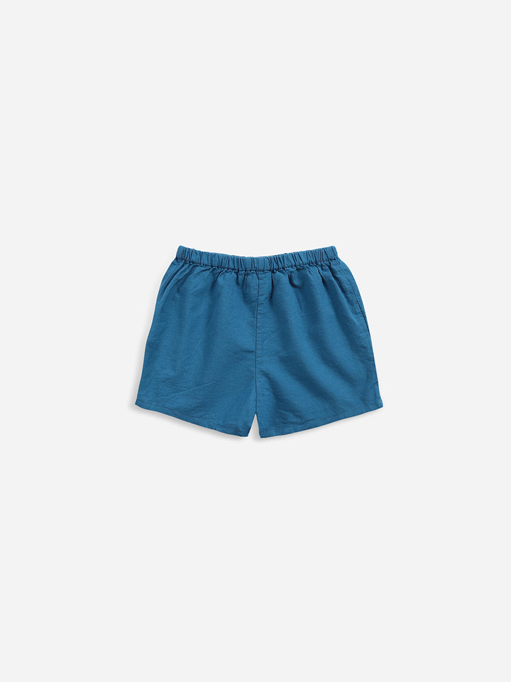 Ladybug patch woven shorts