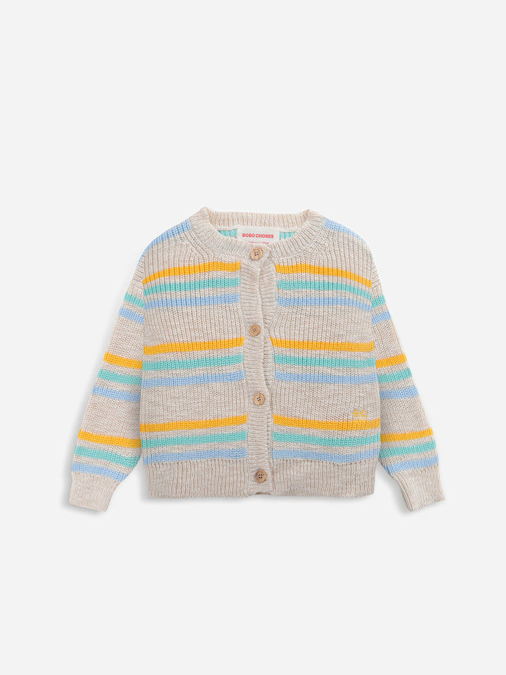 Stripes jacquard cardigan