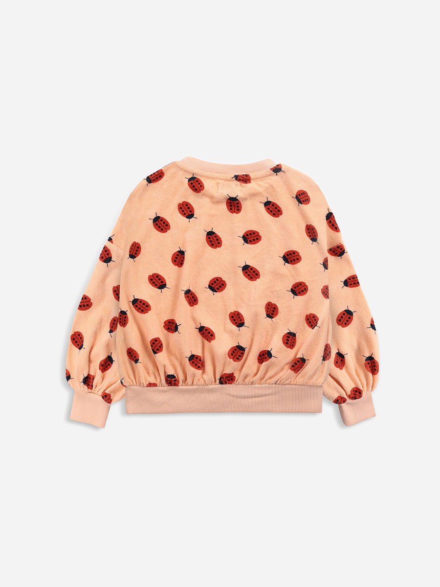 Ladybug all over terry sweatshirt