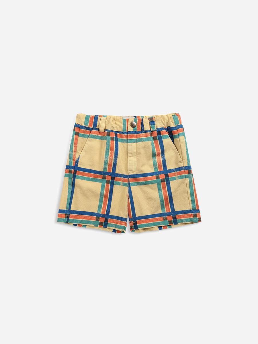 Square woven bermuda shorts