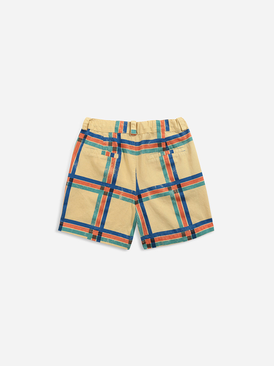 Square woven bermuda shorts