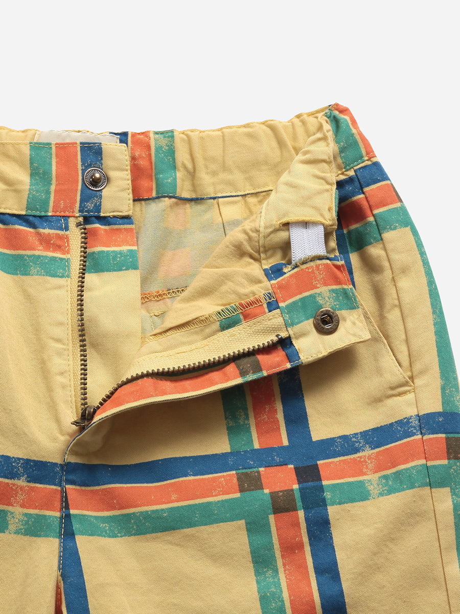 Square woven bermuda shorts