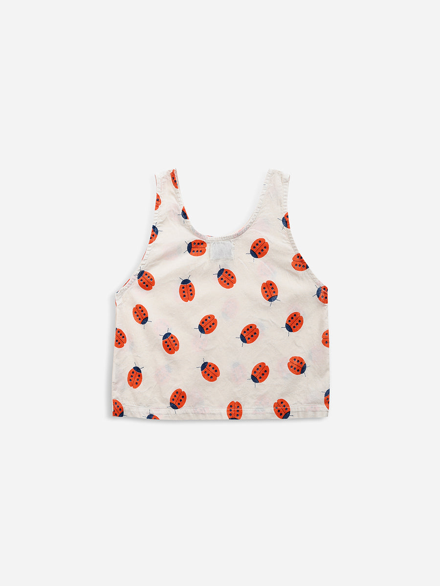 Ladybug all over woven tank top