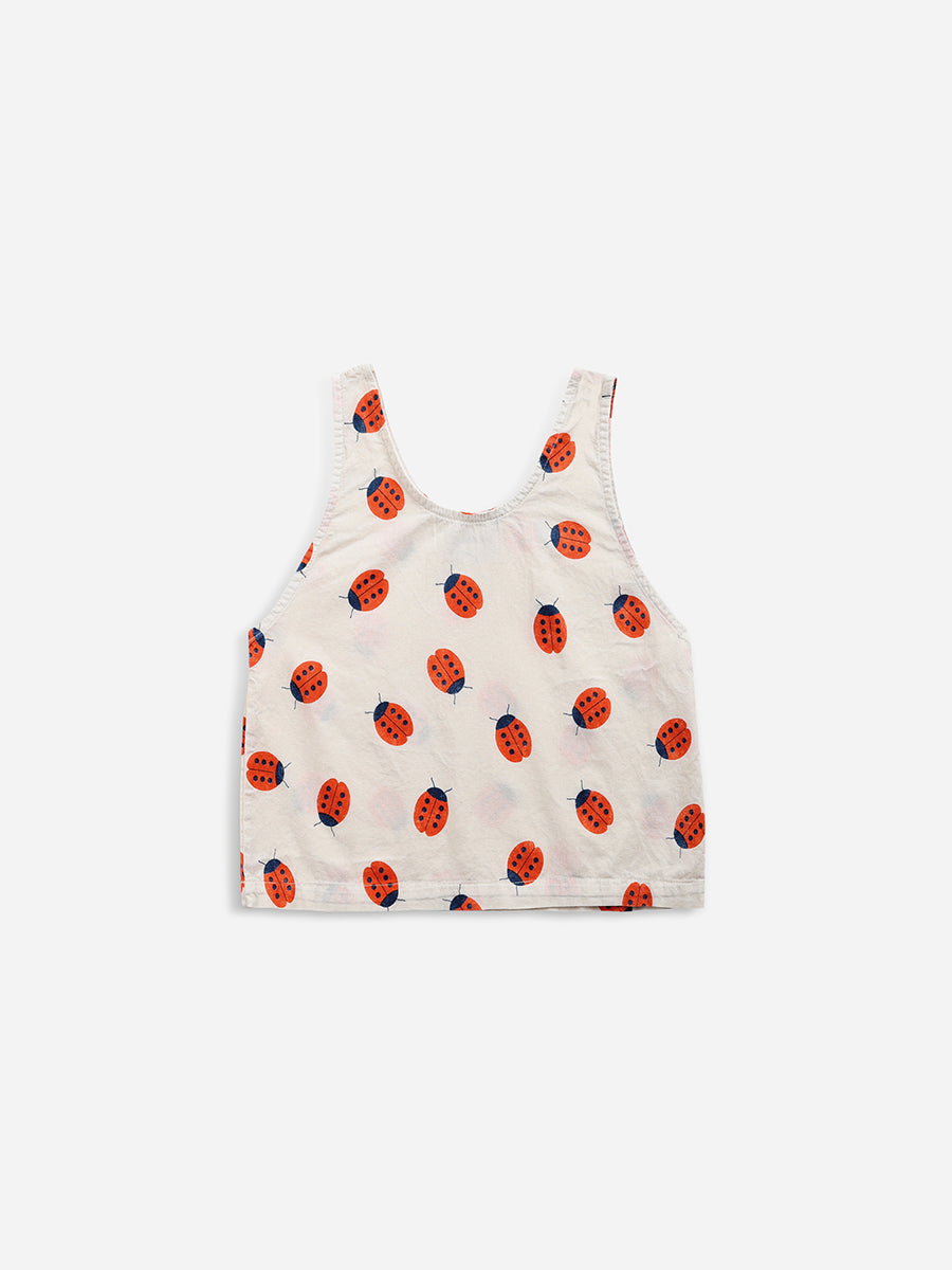 Ladybug all over woven tank top