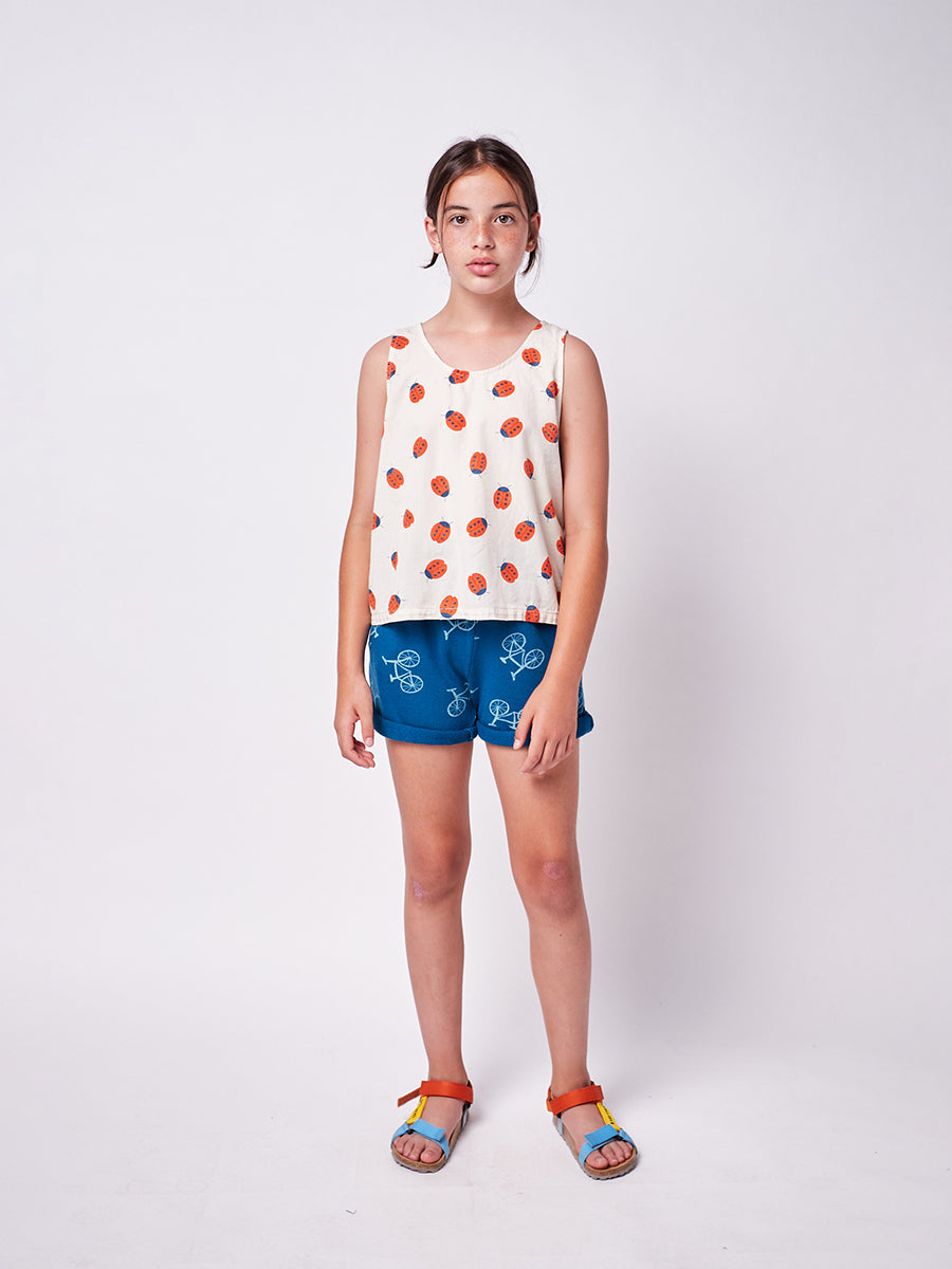 Ladybug all over woven tank top