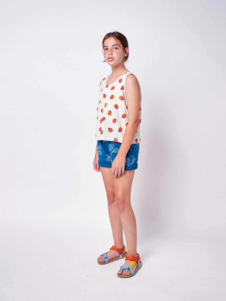 Ladybug all over woven tank top