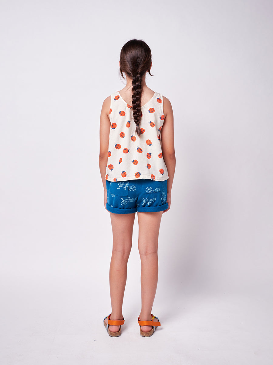 Ladybug all over woven tank top