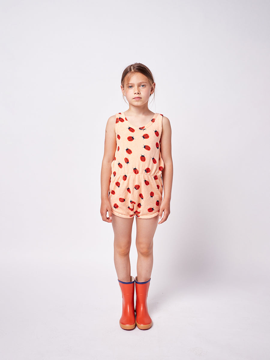 Ladybug all over terry playsuit