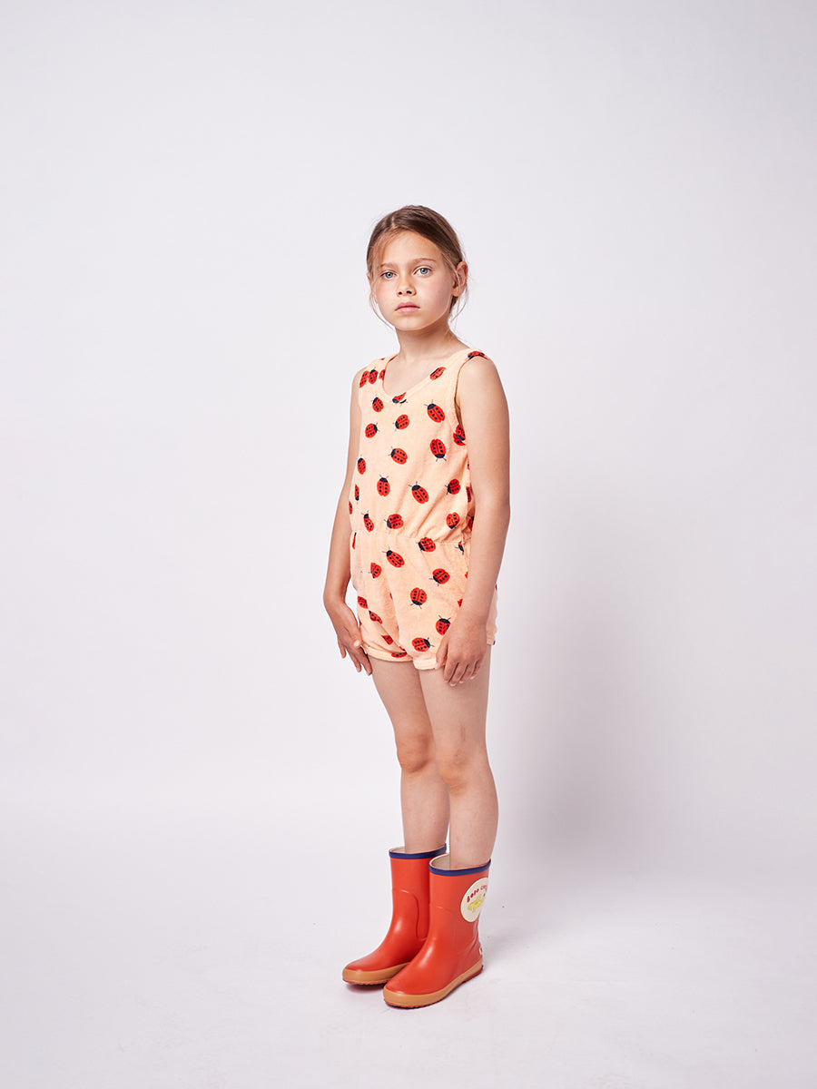 Ladybug all over terry playsuit