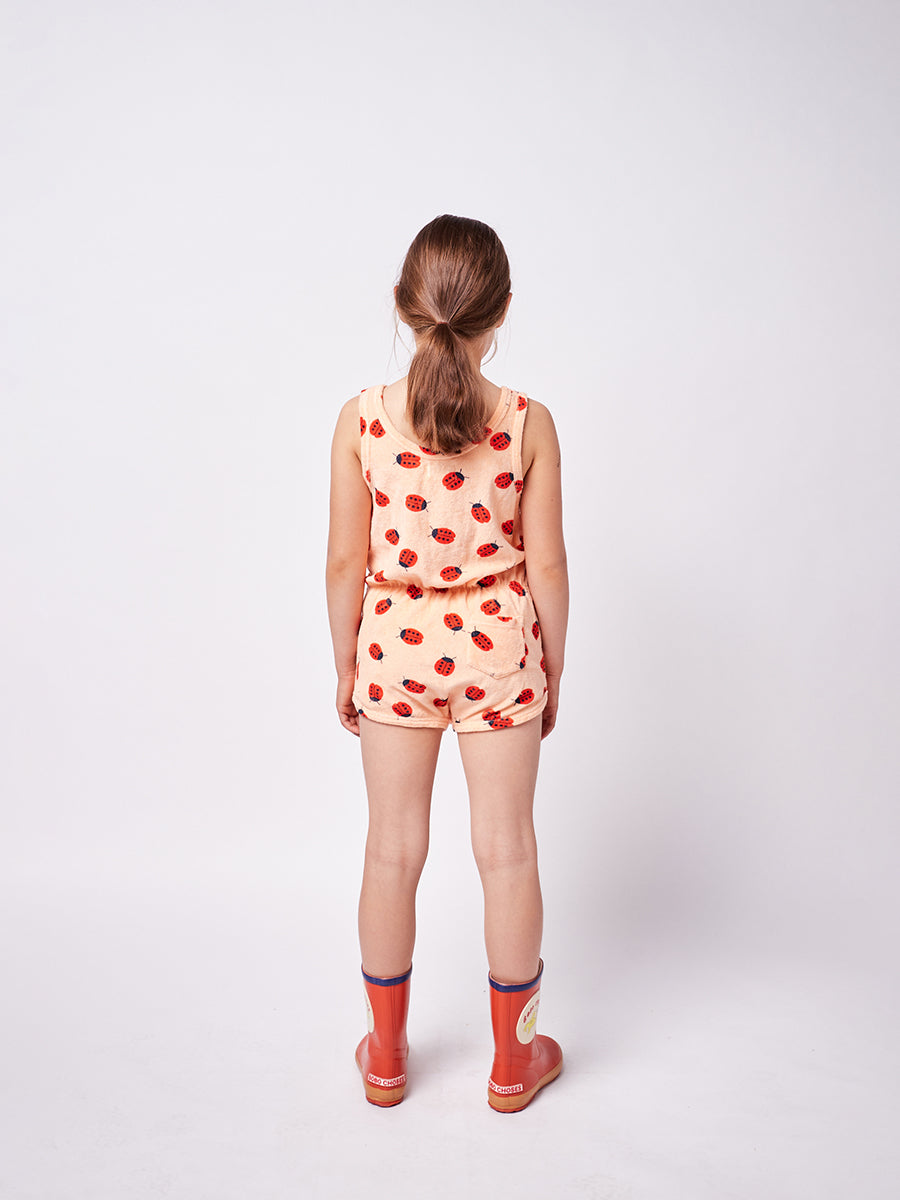 Ladybug all over terry playsuit