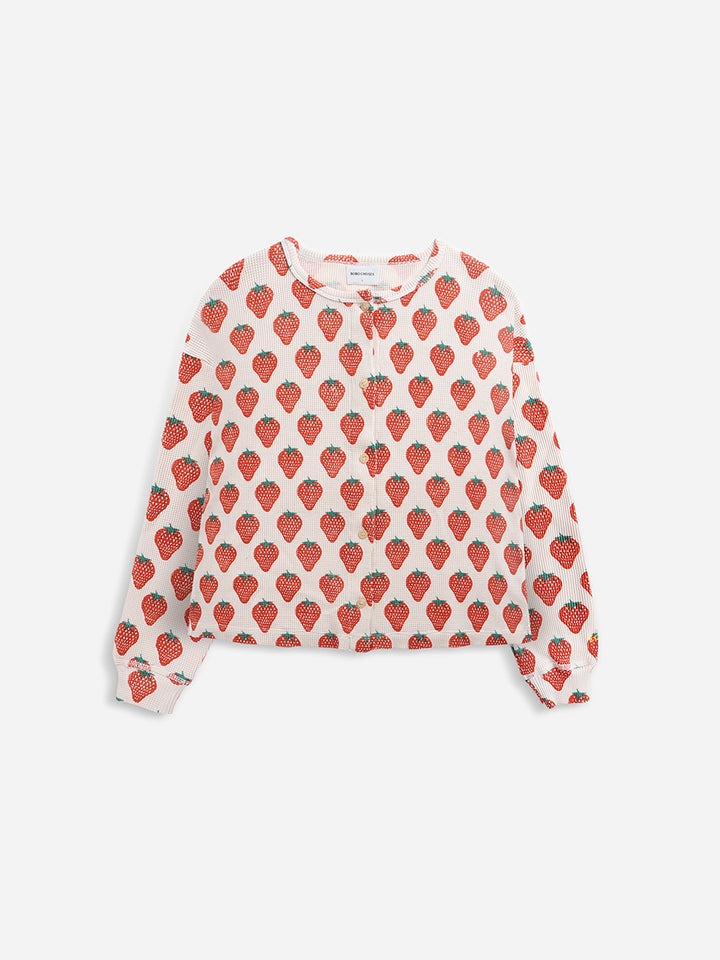 Strawberry textured long sleeve T-shirt