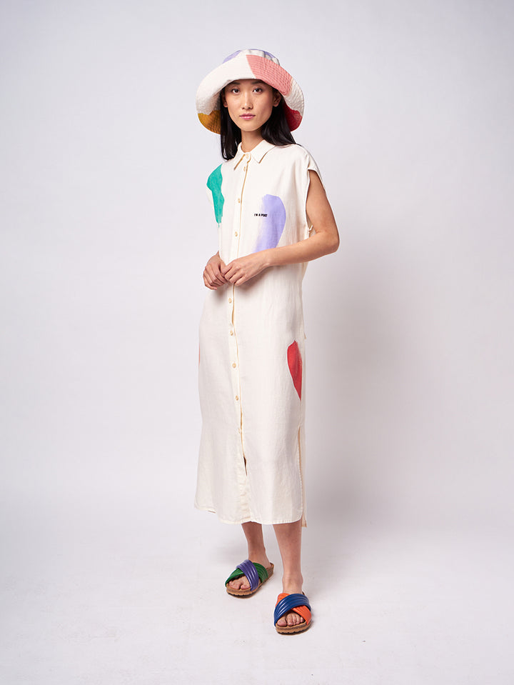 Vestit camiser sense mànigues pinzellades