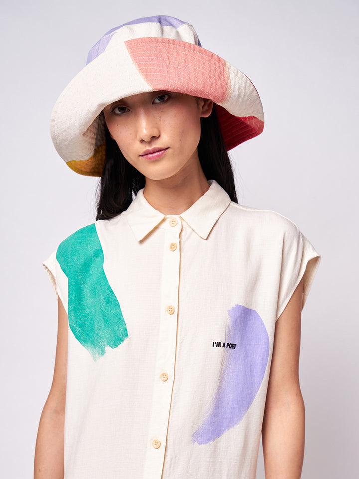 Vestit camiser sense mànigues pinzellades