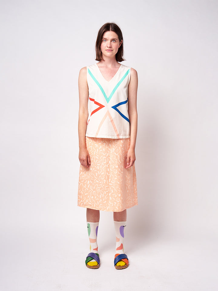 Faldilla de llarg mig serpentines