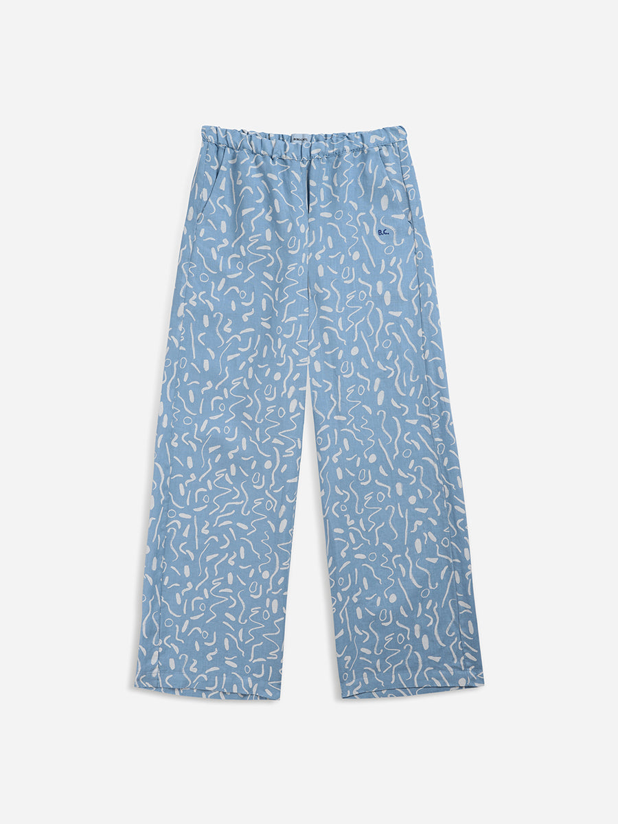 Pantalons de camal recte estampat serpentines