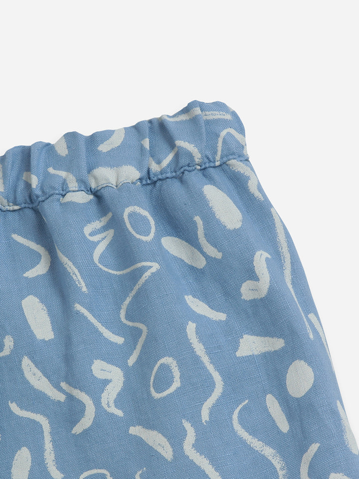 Serpentine all over straight leg trousers