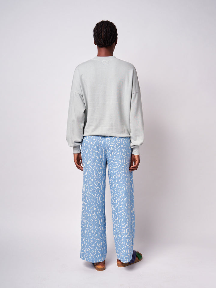 Serpentine all over straight leg trousers