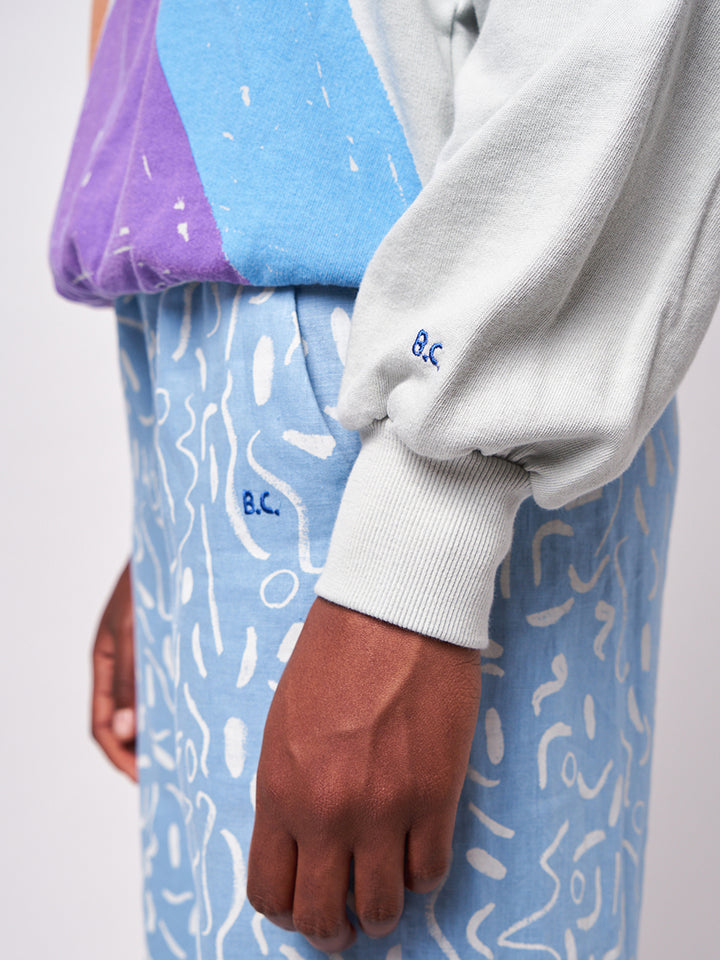 Serpentine all over straight leg trousers