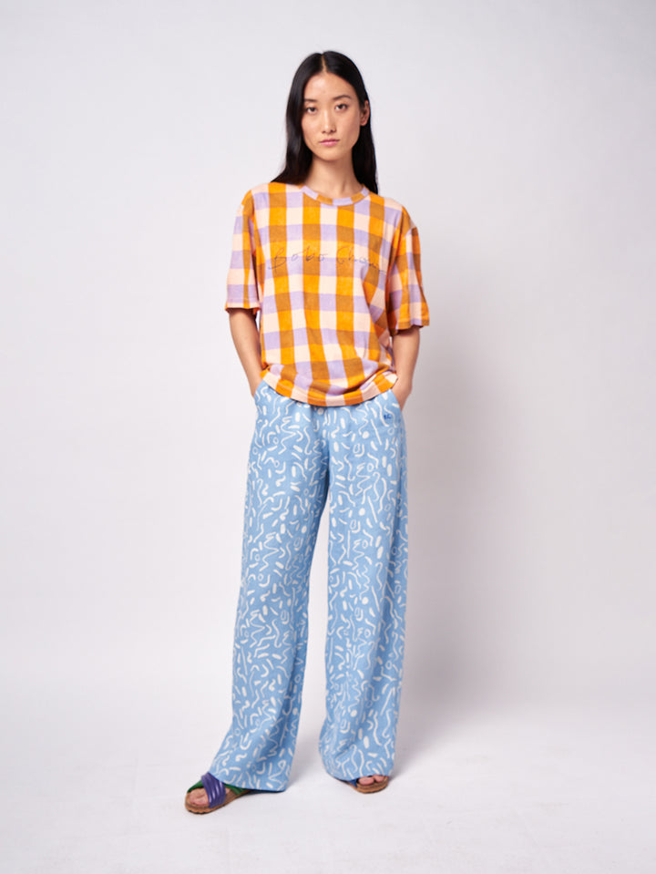 Serpentine all over straight leg trousers