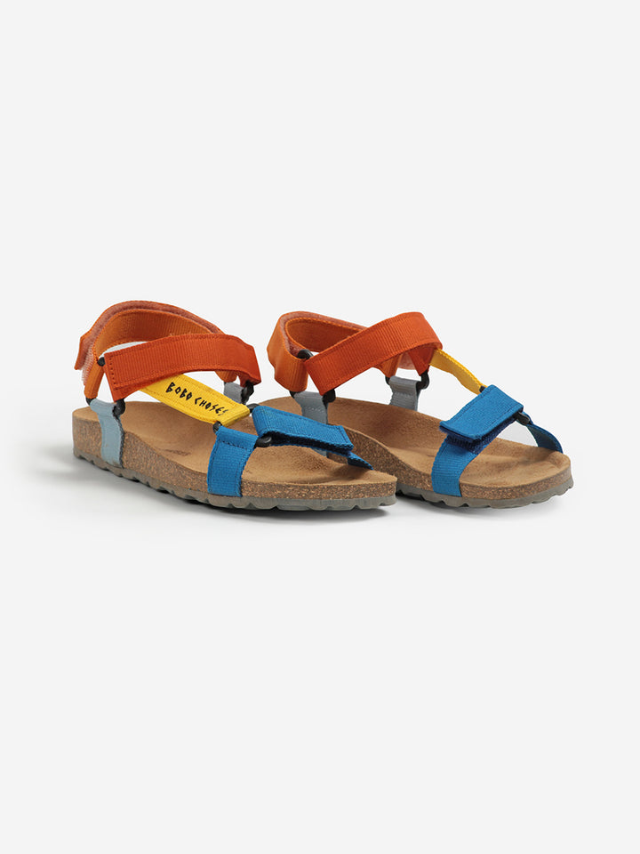 Color Block straps sandals