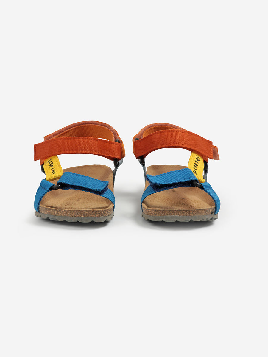 Color Block straps sandals