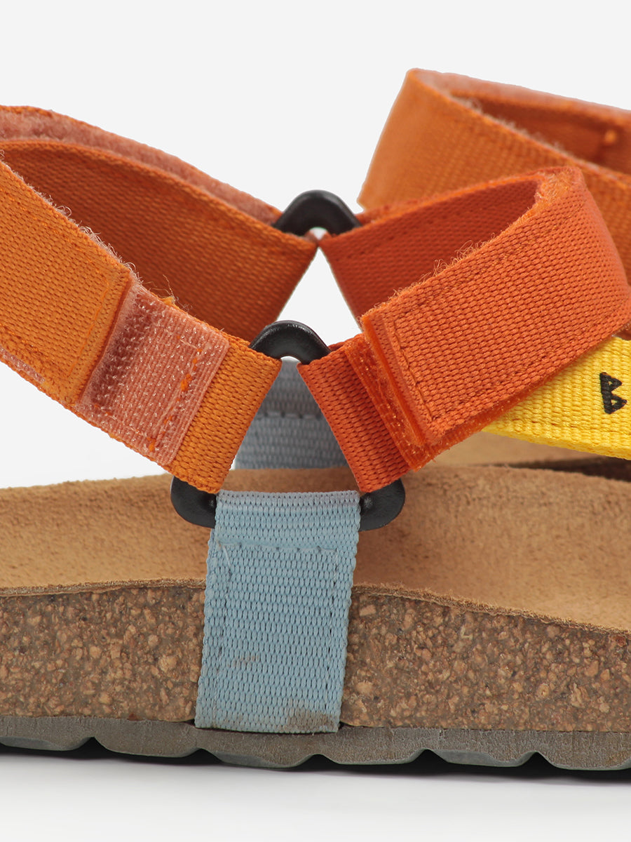 Color Block straps sandals