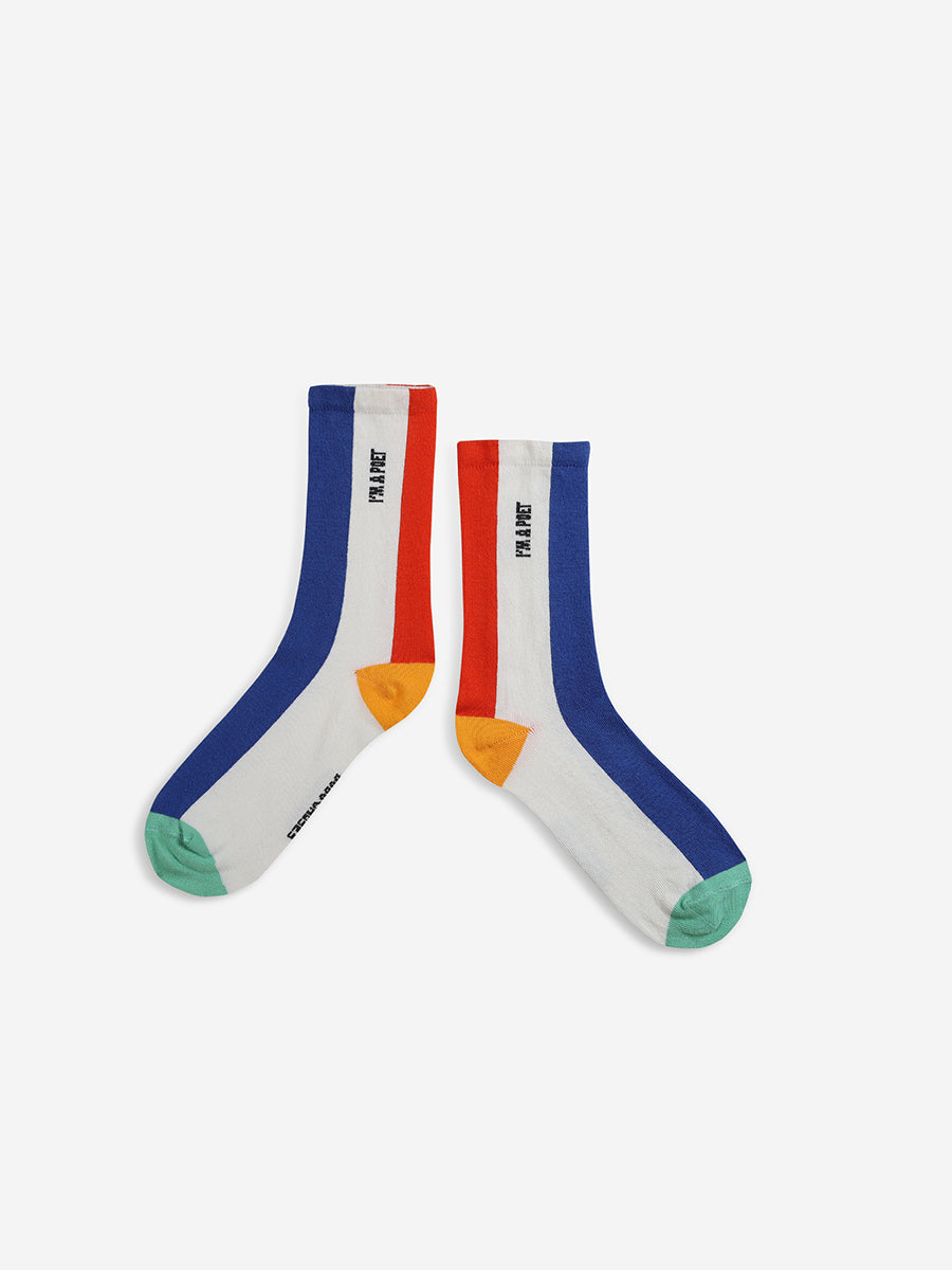 Color block long socks