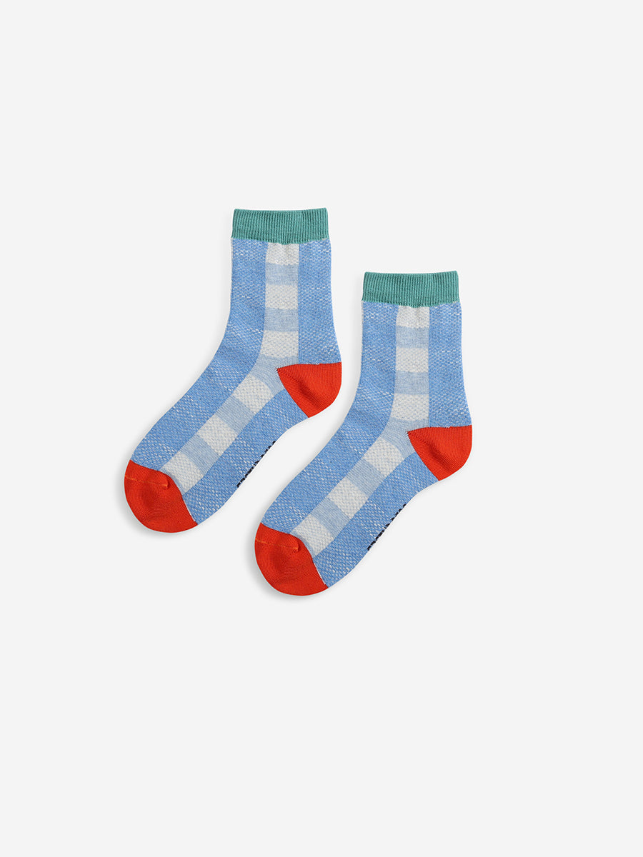 Checked 2-pack short socks