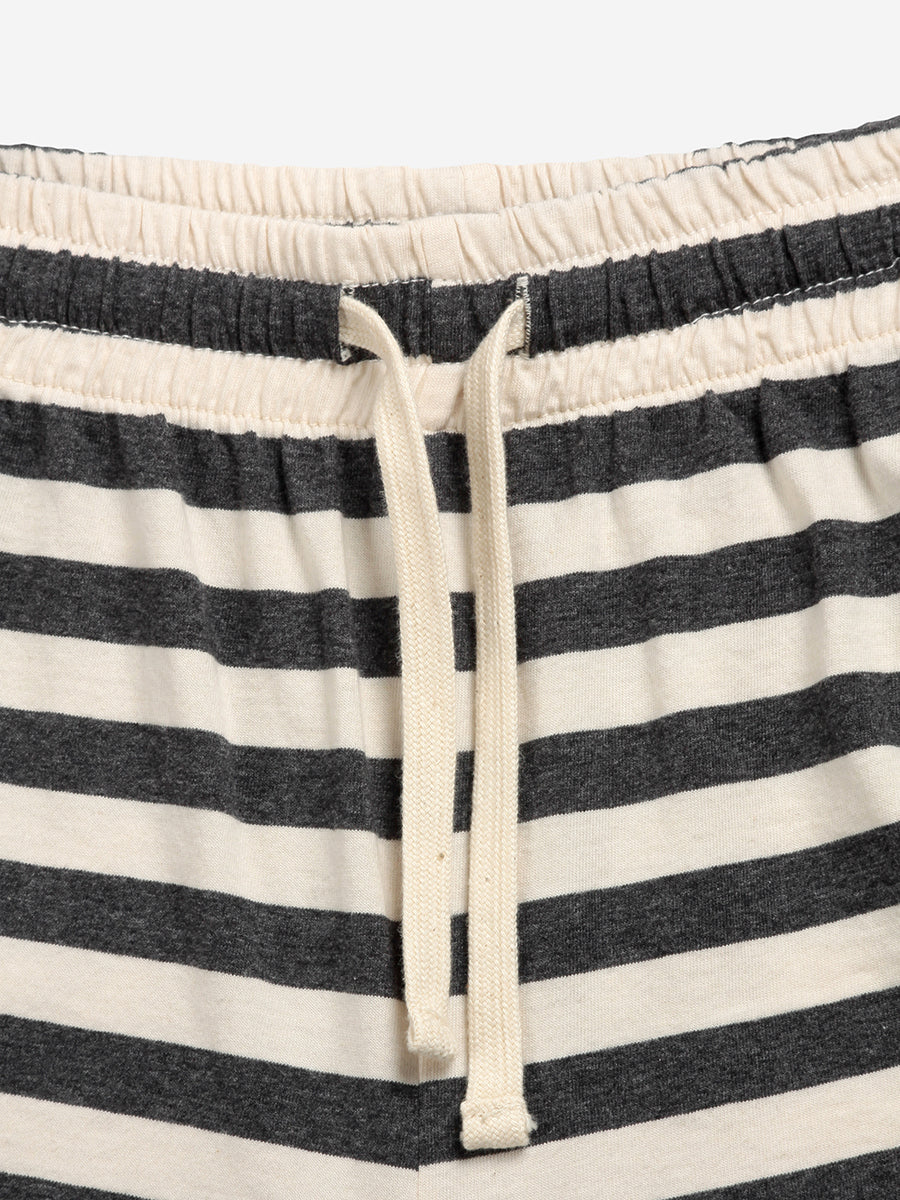 Striped jersey short pants