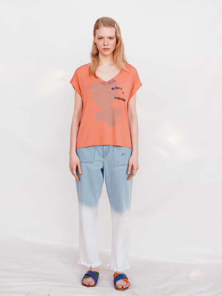 Samarreta amb coll en punta Beauty is Everywhere